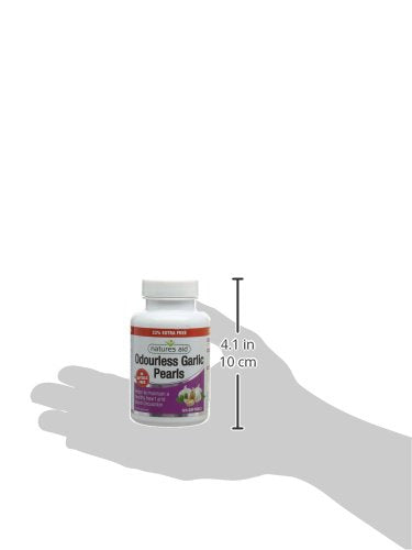 [Australia] - Natures Aid Odourless Garlic Pearls, 120 Softgel Capsules (One-a-Day, to Help Maintain a Healthy Heart and Blood Circulation, Made in the UK) 