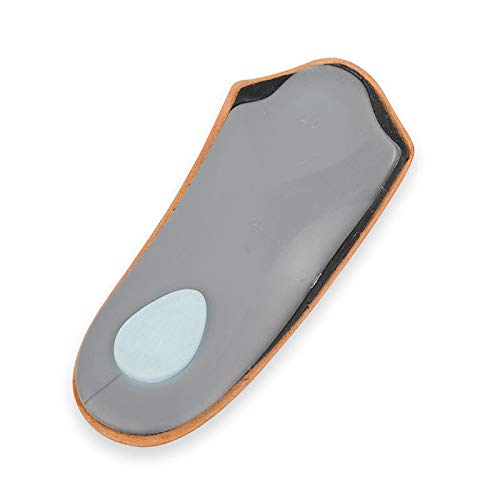 [Australia] - 3/4 Cushioned Orthotic Insoles with Metatarsal Pad, Leather Half Shoe Inserts 2.8cm Arch Support for Plantar Fasciitis, Pair (EU 41/42) EU 41/42 