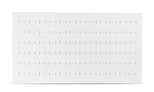 [Australia] - The Display Guys ~ 6pcs Deluxe White Velvet Ring Foam 72 Slot Jewelry Travel Ring Insert Display Pad Holder 