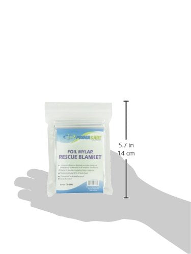 [Australia] - Primacare CB-6841 Emergency Foil Mylar Thermal Blankets, First Aid Space Blanket for Outdoors, Hiking, Survival, 52" x 84" 
