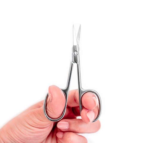 [Australia] - Stainless Steel Straight Beauty Scissors for Facial Hair, Manicure, Nail, Moustache, Eyebrow, Eyelash, Nose, Ear, Cuticle and Dry Skin Grooming Kit, Men and Women 