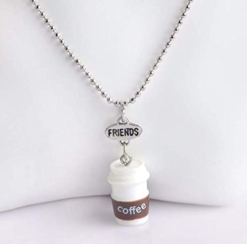 [Australia] - YINLIN Cute 2Pcs Best Friend Cookie and Milk Coffee Cup Oreo Pendant Friendship Necklace 