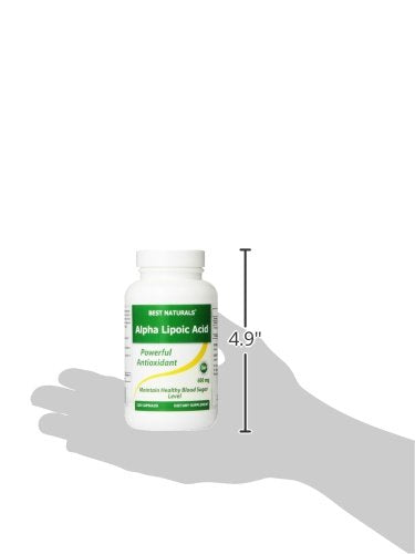 [Australia] - Best Naturals Alpha Liopic Acid 600 mg 120 Count - ALA Alpha Lipoic Acid Powerful Antioxidant 120 Count (Pack of 1) 