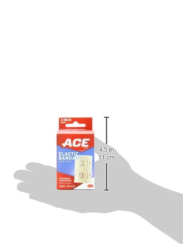[Australia] - ACE 3 Inch Elastic Bandage with Clips, Beige, Great for Elbow, Ankle, Knee and More, Ideal for Sports, Comfortable design with soft feel, Wash and Reuse 3 Inch (Pack of 1) 