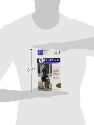 [Australia] - Truform Women's Compression Pantyhose, 20-30 mmHg, Opaque Hosiery Support Shaping Tights, Beige, Large 