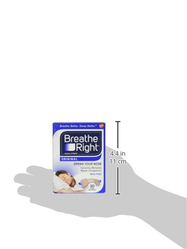[Australia] - Breathe Right Original Tan Large Drug-Free Nasal Strips for Nasal Congestion Relief, 30 count 
