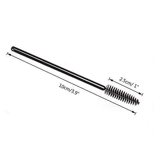 [Australia] - 100 PCS Black Disposable Eyelash Brushes Mascara Wands Eyebrow Castor Oil Brush Makeup Tool 