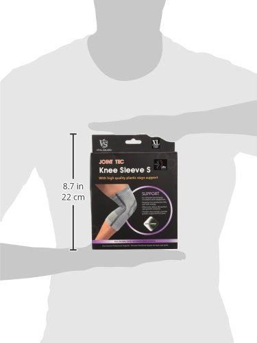 [Australia] - Vital Salveo Knee Compression Sleeve Swelling Recovery Knee Brace S-Support Pain Relief for Men and Women Unisex for Running Basketball Gym Workout Sports Light Grey (1PC) X-Large X-Large (Pack of 1) 