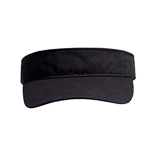 [Australia] - Sun Visors Hats for Women Men Pub Golf Visor Summer Running Cotton Cap with Adjustable Strap Black 