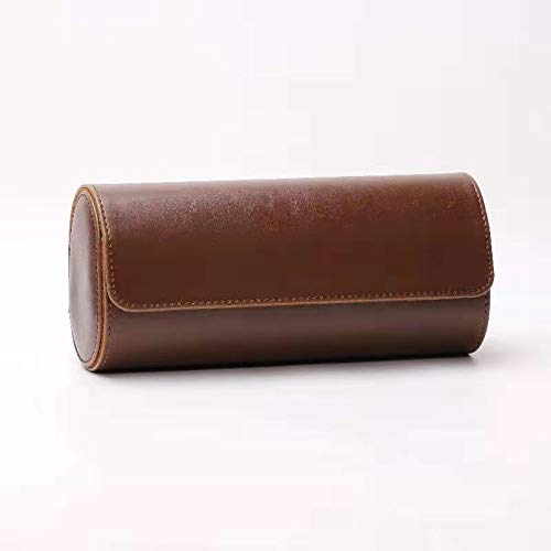 [Australia] - ZHZM Watch Travel Storage Case-Watch Roll Travel Case for Men and Women- 3 Watch Storage and Organizer-Secure Storage with Innovative Removable Pillows & Solid Dividers for Home Storage, Travel and Display ( Dark Brown) 