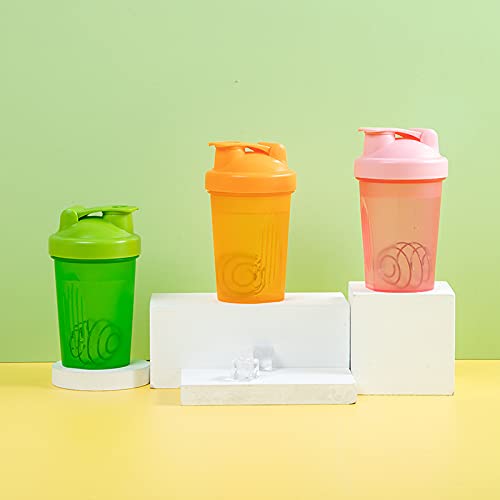[Australia] - Protein Shaker Bottle 400 ml With Metal Mixer Ball Non-Leak Cap with Shakers Cups for Protein Supplement Fitness & Workout Partner Powder (Green) Green 