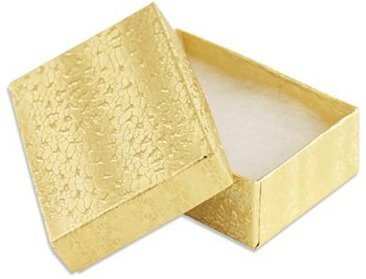 [Australia] - 25 pcs Gold Cotton Filled Jewelry Gift Boxes 2 x 1 ! 