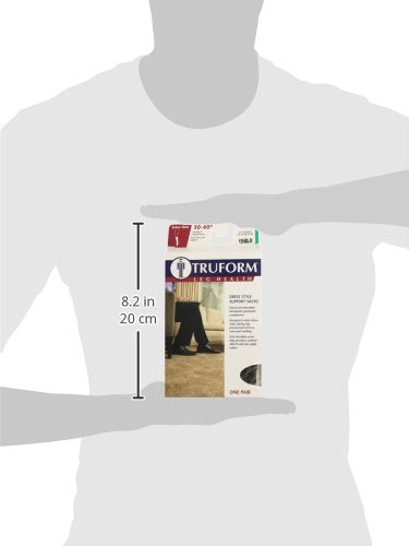 [Australia] - Truform Compression Socks, 30-40 mmHg, Men's Dress Socks, Knee High Over Calf Length X-Large (Pack of 1) Black 