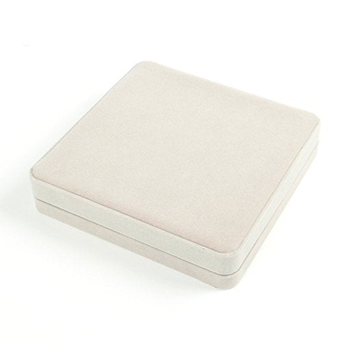 [Australia] - JunningGor Jewelry Set Velvet Box Necklace Earring Ring Necklace Bracelet Gift Display Case Wedding Jewelry Storage Holder (Beige) Beige 