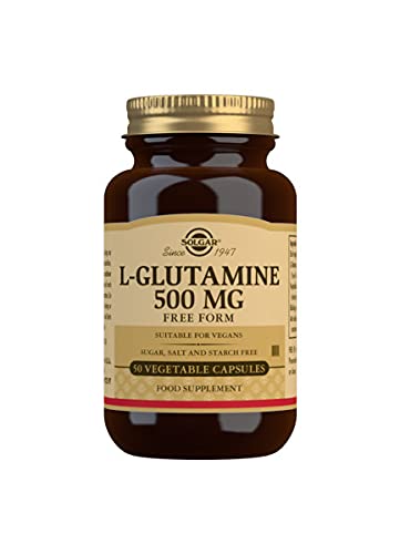 [Australia] - Solgar L-Glutamine 500 mg Vegetable Capsules - Pack of 50 - Fuel For Muscles - Supports An Active Healthy Lifestyle - Vegan and Gluten Free 