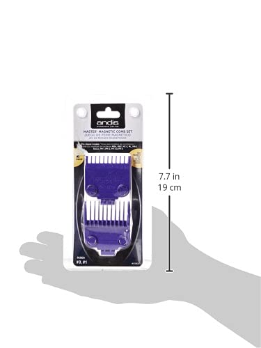 [Australia] - Andis 01900 Master Magnetic Comb Set - Dual Pack (2pcs), Purple Sizes 0, 1 