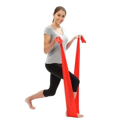 [Australia] - FitKit Resistance Exercise Band - 1.5M - 4 Resistance Options – Pilates, Yoga, Rehab, Stretching, Strength Training Blue 