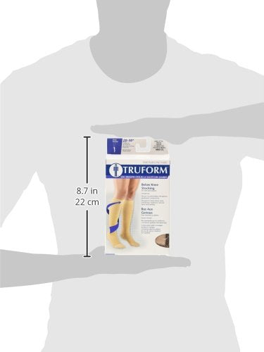 [Australia] - Truform 20-30 mmHg Compression Stockings for Men and Women, Knee High Length, Closed Toe, Beige, 3X-Large 3X-Large (1 Pair) 