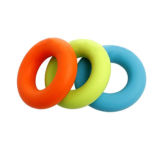 [Australia] - Grip Strength Trainer,Hand Grip Strengthener ,Forearm Grip Workout - Grip Trainer Silicone Rings for Rock Climbing, Athletes & Stress Relief & Rehabilitation, 3 Resistance Levels(3 PCS) Round 30-50lbs 