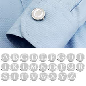 [Australia] - HAWSON Letter Button Cover Cufflinks for Men Initial and Impressing Alphabet A-Z - Best Choice for Weddling Gift Gold B 