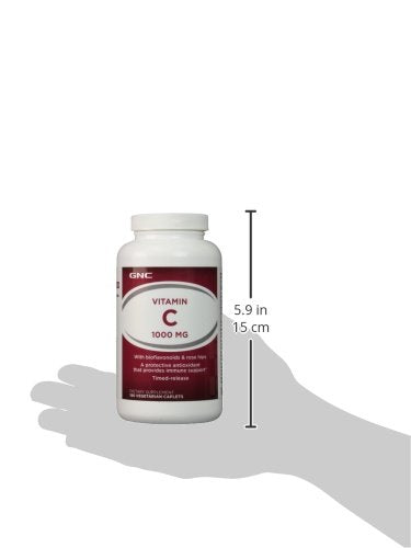 [Australia] - GNC Vitamin C 1000 with Bioflavonoids and Rose Hips Timed Release 180 Tablets 180 Count (Pack of 1) 