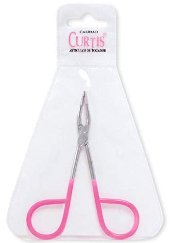 [Australia] - Curtis PROFESSIONAL Salon TWEEZERS with Easy Scissor Handle, CASE Included; The BEST PRECISION EYEBROW TWEEZERS Men/Women; Tools for Facial Hair, Ingrown Hair, Blackhead; Pink & Silver EASY TO HOLD 