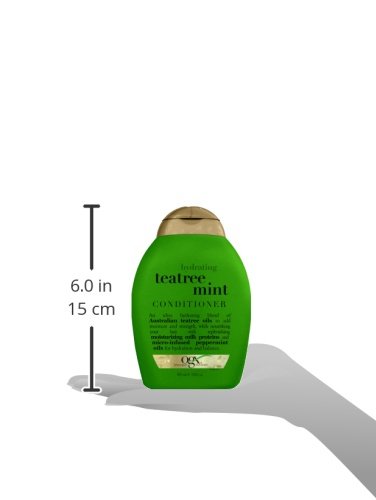 [Australia] - OGX Hydrating + Tea Tree Mint Conditioner, Nourishing & Invigorating Scalp Conditioner with Tea Tree & Peppermint Oil & Milk Proteins, Paraben-Free, Sulfate-Free Surfactants, 13 fl oz 