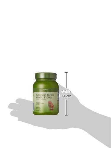 [Australia] - GNC Herbal Plus Odorless Super Garlic 1100mg | Supports Cardiovascular Health, Vegetarian Formula | 100 Tablets 