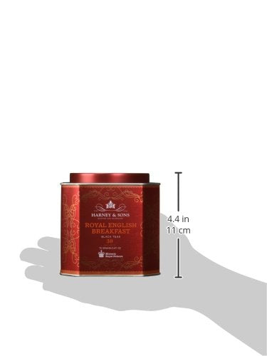 [Australia] - Harney & Sons Royal Tea Tin Blend of Black Teas, Great Present Idea Sachets, 2.67 Ozs, English Breakfast, 30 Count Royal English Breakfast Tea 