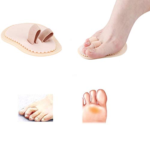 [Australia] - Toe Splint & Straightener, Adjustable Loops Hammer Toe Correctors Brace w/Slip-on Cushion Metatarsal Pads for Claw Curled & Crooked Toes - Support Guard for Pre Post Surgery (2 loops one pair) 2 loops one pair 