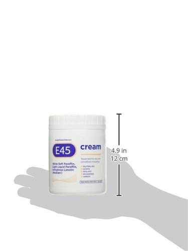 [Australia] - E45 Moisturiser Cream, Body, Face And Hand Cream For Dry, Flaky Skin, Suitable For Eczema, Dry Psoriasis, Sunburn, 500g Moisturiser Tub 