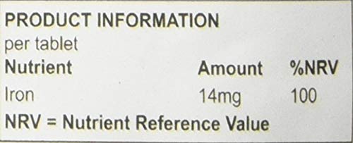 [Australia] - Lindens Iron 14mg Tablets - 360 Vegan Tablets - Reduce Tiredness, Increase Energy | Creates Healthy Red Blood Cells, Normal Oxygen Transportation | Made in The UK | (12 Months Supply) 