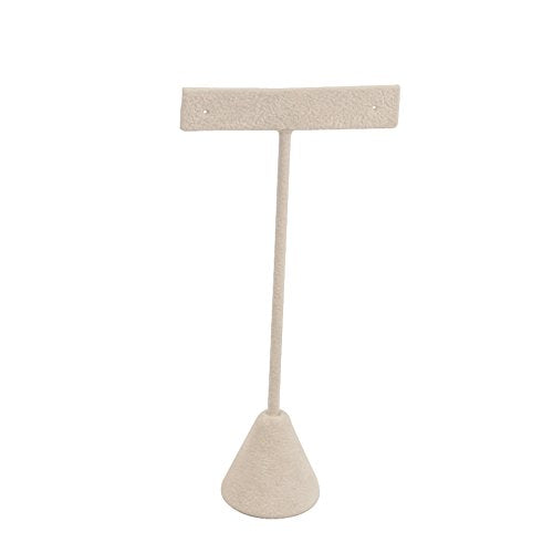 [Australia] - N'icePackaging 6-Pack Beige Faux Suede 6.75" Earring T Stand Display T Shape Showroom and Tradeshow 