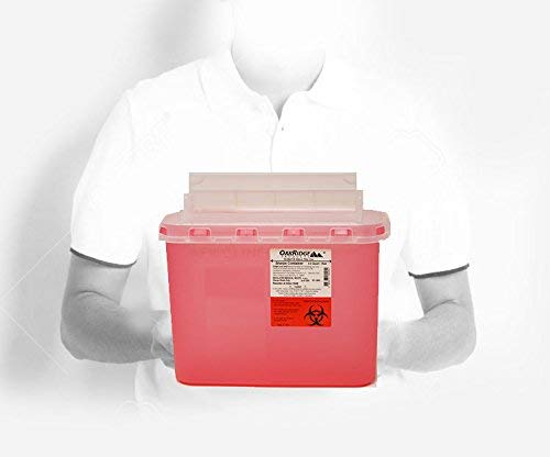 [Australia] - 5.4 Qt Sharps Disposal Container | Oakridge Products | Touchfree Rotating Lid 