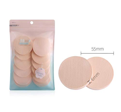 [Australia] - 12pcs Women's Soft Makeup Beauty Eye Face Foundation Blender Facial Smooth Powder Puff Cosmetics Blush Applicators Round Sponges Use for Dry and Wet 