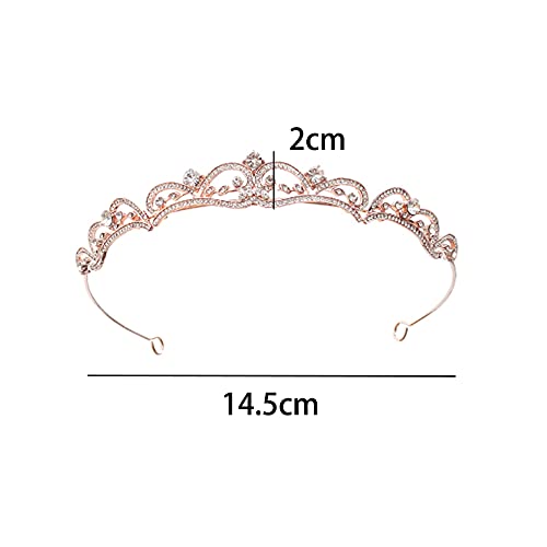 [Australia] - Crystal Tiara Crown Rhinestones Crown Bridal Bridesmaids Crown for Wedding Birthday Parties Proms Pageants Alloy Headpieces 