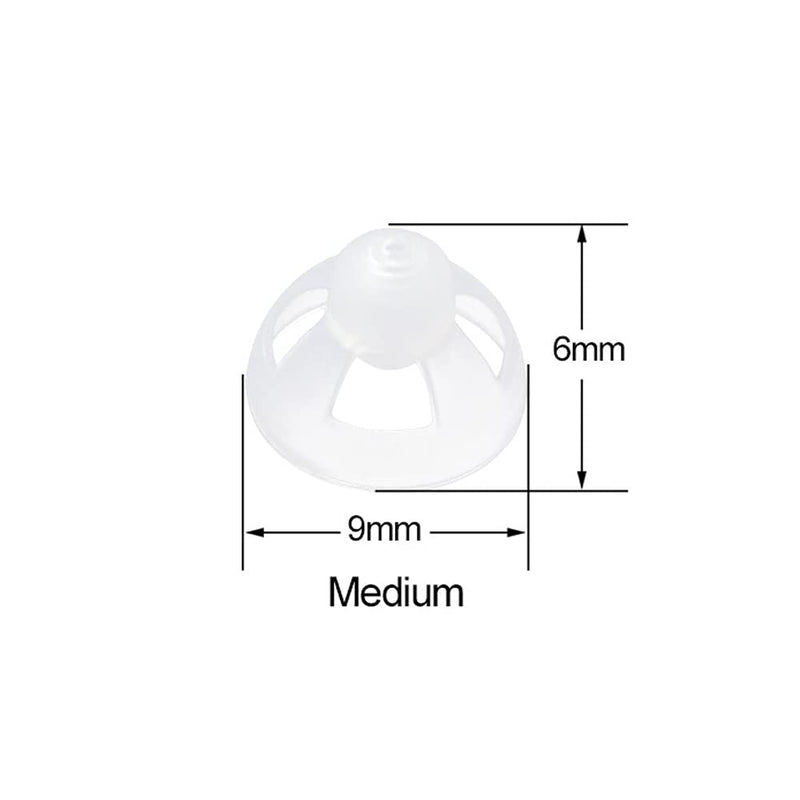 [Australia] - Open Domes, S/M/L Dome Piece for Earphone in-Ear Rubber Head, Sound Isolating Design Open Dome Piece 1 / 2Pcs 2Pcs M size 
