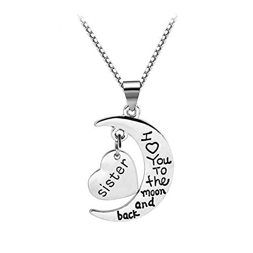 [Australia] - Christmas Birthday Gifts for Sister - Sister Pendant Necklace Sister Jewelry Graduation Valentines Day Gifts for Sister from Sister Brother 