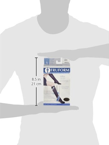 [Australia] - Truform Sheer Compression Stockings, 15-20 mmHg, Women's Knee High Length, Diamond Pattern, Espresso, Medium Medium (1 Pair) Espresso Diamond Pattern 