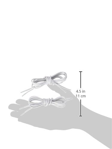 [Australia] - Tylastic 73891 Shoelaces,Laces 1/8' Wide,Extra Durable Shoe Laces for Added Support & Comfort, Elastic Shoe Accessory for Runners,Disabled,Handicapped,No Special Tying or Lacing,2 Pairs of 36',White 36" x 1/8" White 