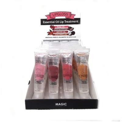 [Australia] - Magic Collection Essential Oil Lip Treatment (4 PACK) ROSE OIL, COCOA BUTTER, ARGAN OIL, COCONUT OIL 