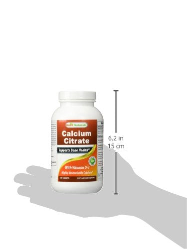 [Australia] - Best Naturals Calcium Citrate with Vitamin D-3 240 Tablets (240 Count (Pack of 1)) 240 Count (Pack of 1) 