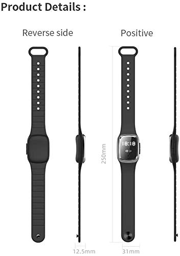 [Australia] - MZFANG Mosquito Repellent Bracelet Ultrasonic Anti Mosquito Repeller Wristband Watch USB charge Waterproof Portable for Children Adults (Black) Black 