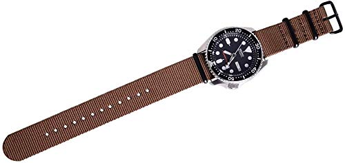 [Australia] - Ritche Military Ballistic Nylon Strap 16mm 18mm 20mm 22mm Premium Nylon Watch Band Strap With Stainless Steel Buckle (4 Packs) Black / Gray / Dark Brown / Dark Khaki 