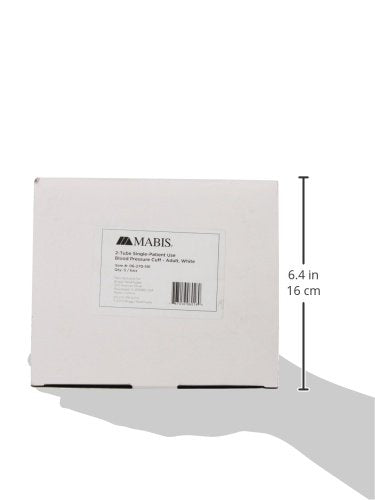 [Australia] - MABIS Single Patient Use Disposable Blood Pressure Cuffs with Universal Connectors, Two Tubes, Adult Size, 22-33 cm, 5 count 