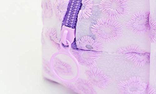 [Australia] - HappyDaily Pack of 2 Fashion Design Muliti-functional Bag Using as Makeup bag or Cosmetic Pouch or Travel Toiletry (Pink/Purple) Pink/Purple 