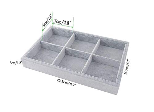 [Australia] - Jewelry Collection Organizer Stackable Multi Layer Storage Velvet 6 Grids 