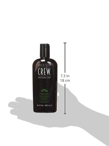 [Australia] - Haircare by American Crew Tea Tree 3 in 1 - Shampoo, Conditioner and Body Wash 250ml 