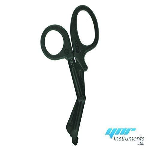 [Australia] - YNR Paramedic Vet EMT EMS Trauma Shears Nurses Utility Bandage Fire Rescue First Aid Medical Scissors Full Black CE (Full Black, 7.5") 