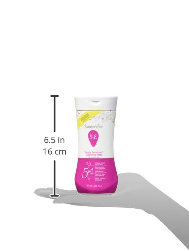 [Australia] - Summer's Eve Cleansing Wash | Simply Sensitive | 9 Ounce | pH-Balanced | Dermatologist & Gynecologist Tested 